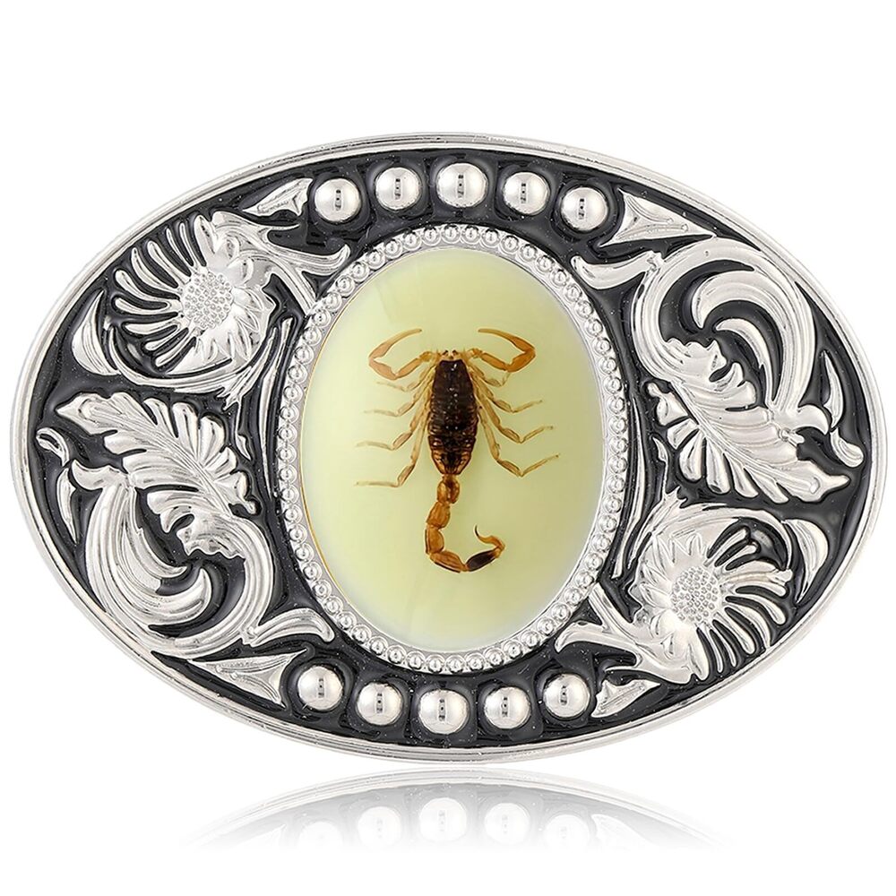 2395 Belt Buckle Luminous 3D Scorpion Western Belt Buckles American Oval